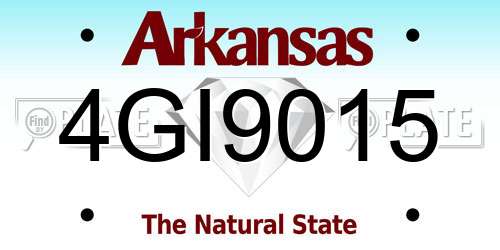 4GI9015 Arkansas License Plate