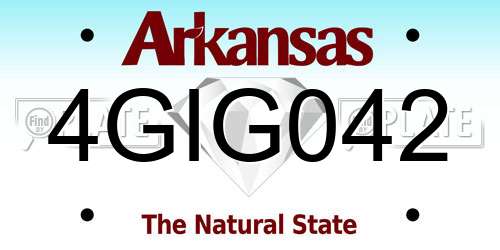 4GIG042 Arkansas License Plate