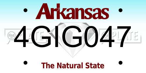 4GIG047 Arkansas License Plate
