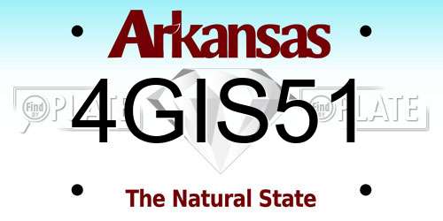 4GIS51 Arkansas License Plate