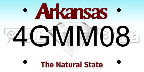 4GMM08 Arkansas License Plate