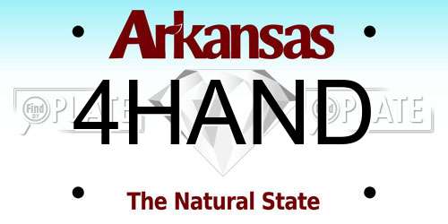 4HAND Arkansas License Plate