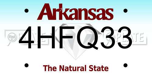 4HFQ33 Arkansas License Plate