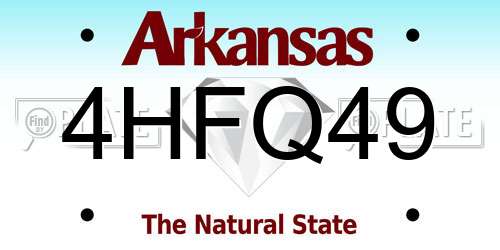 4HFQ49 Arkansas License Plate
