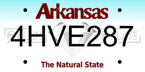4HVE287 Arkansas License Plate