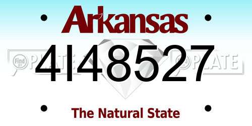 4I48527 Arkansas License Plate