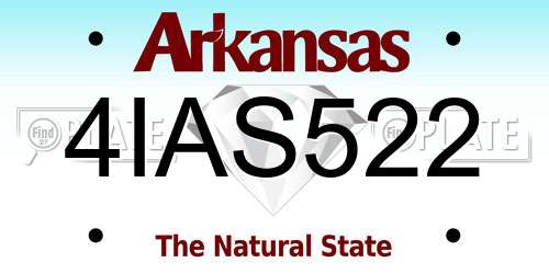 4IAS522 Arkansas License Plate
