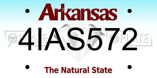 4IAS572 Arkansas License Plate