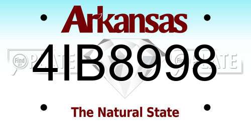 4IB8998 Arkansas License Plate