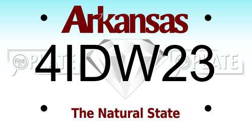 4IDW23 Arkansas License Plate