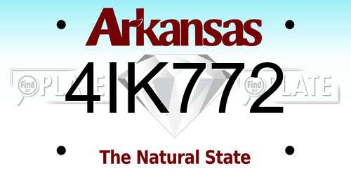 4IK772 Arkansas License Plate