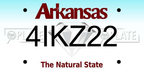 4IKZ22 Arkansas License Plate