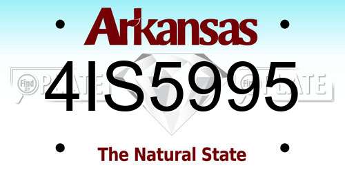 4IS5995 Arkansas License Plate