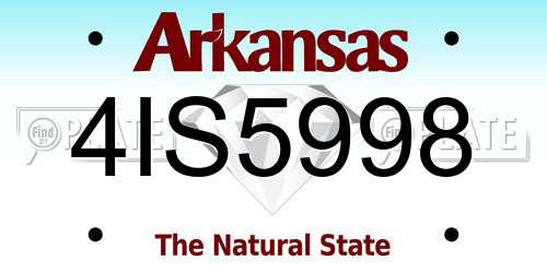 4IS5998 Arkansas License Plate