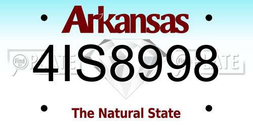 4IS8998 Arkansas License Plate