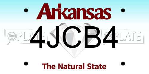 4JCB4 Arkansas License Plate