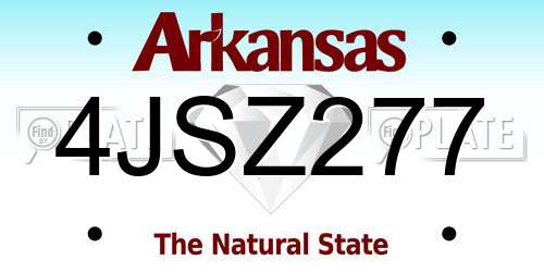 4JSZ277 Arkansas License Plate