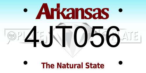 4JT056 Arkansas License Plate