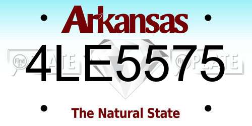4LE5575 Arkansas License Plate