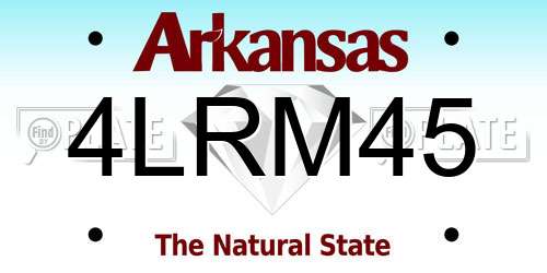 4LRM45 Arkansas License Plate