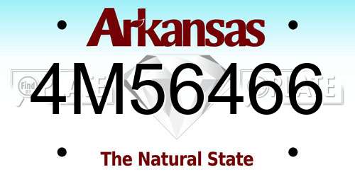 4M56466 Arkansas License Plate