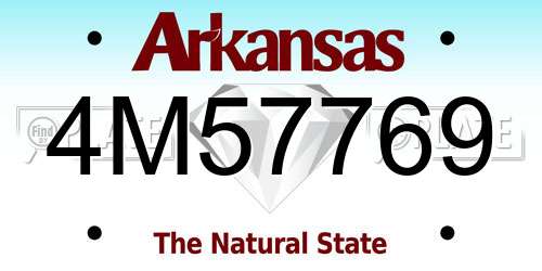 4M57769 Arkansas License Plate