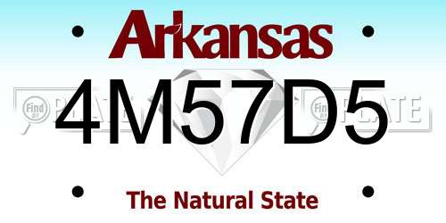 4M57D5 Arkansas License Plate