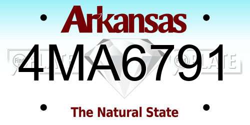 4MA6791 Arkansas License Plate