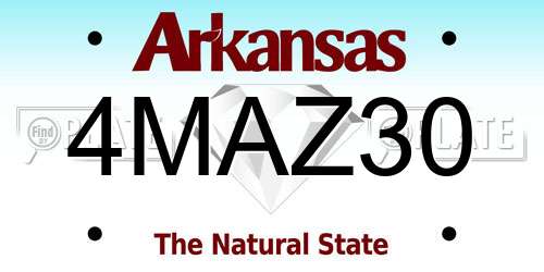 4MAZ30 Arkansas License Plate