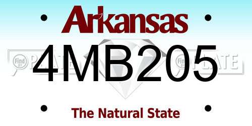 4MB205 Arkansas License Plate