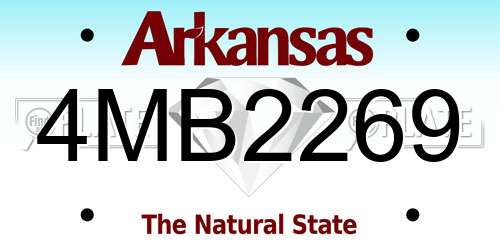 4MB2269 Arkansas License Plate