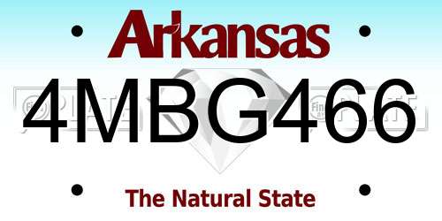 4MBG466 Arkansas License Plate