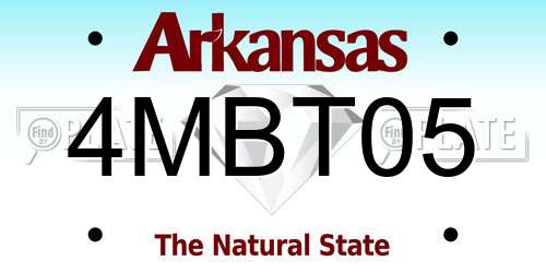4MBT05 Arkansas License Plate