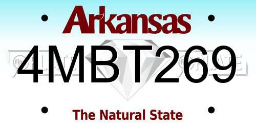 4MBT269 Arkansas License Plate