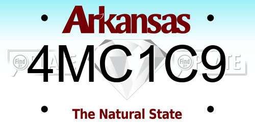 4MC1C9 Arkansas License Plate