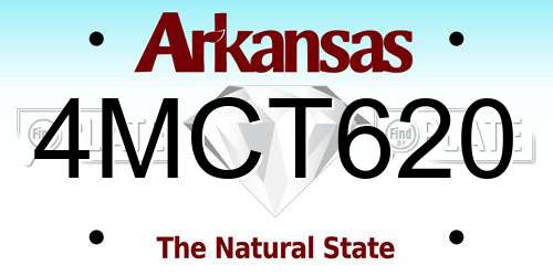 4MCT620 Arkansas License Plate