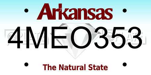 4MEO353 Arkansas License Plate
