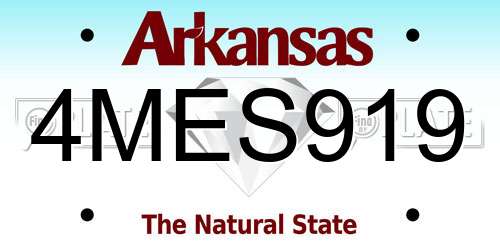 4MES919 Arkansas License Plate