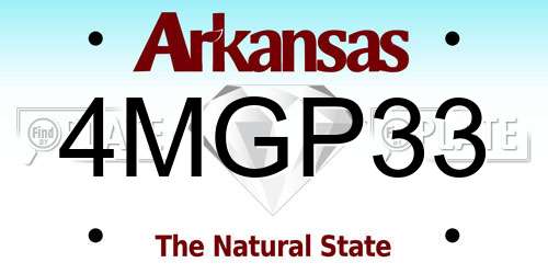 4MGP33 Arkansas License Plate