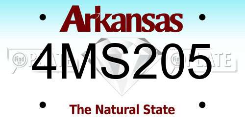 4MS205 Arkansas License Plate