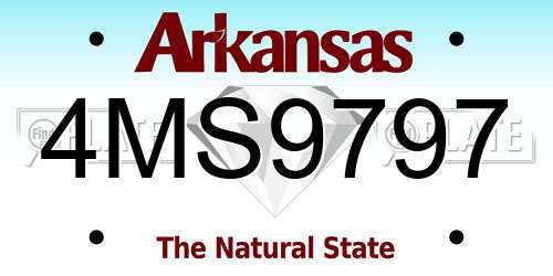 4MS9797 Arkansas License Plate