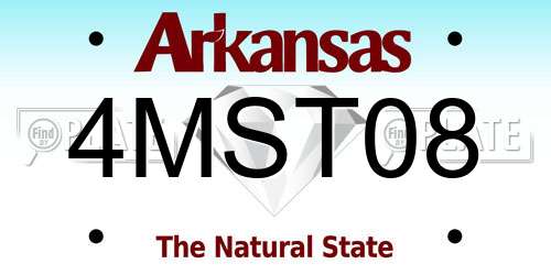 4MST08 Arkansas License Plate