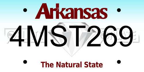 4MST269 Arkansas License Plate