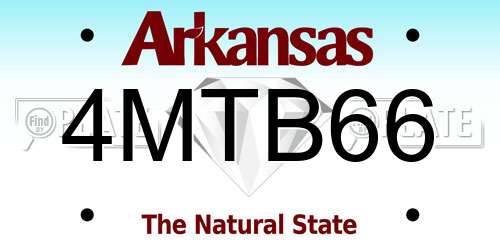 4MTB66 Arkansas License Plate