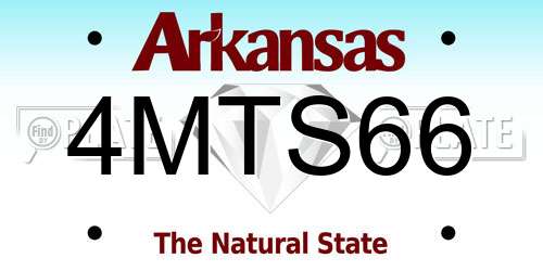 4MTS66 Arkansas License Plate