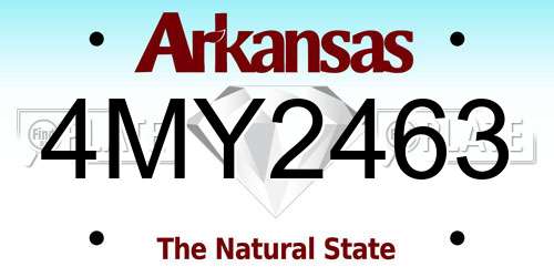 4MY2463 Arkansas License Plate