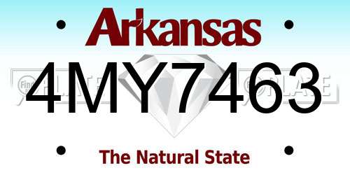 4MY7463 Arkansas License Plate