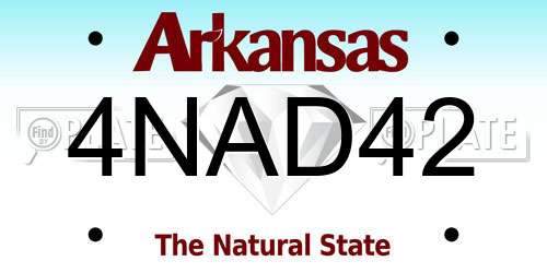 4NAD42 Arkansas License Plate