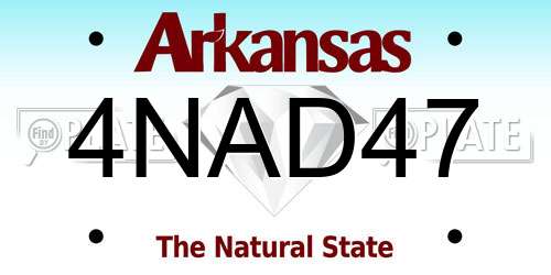 4NAD47 Arkansas License Plate