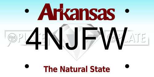 4NJFW Arkansas License Plate